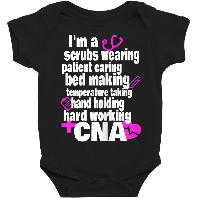 Womens Hard Working Cna Certified Nursing Assistan Baby Bodysuit by yumgaugeteuda | Artistshot