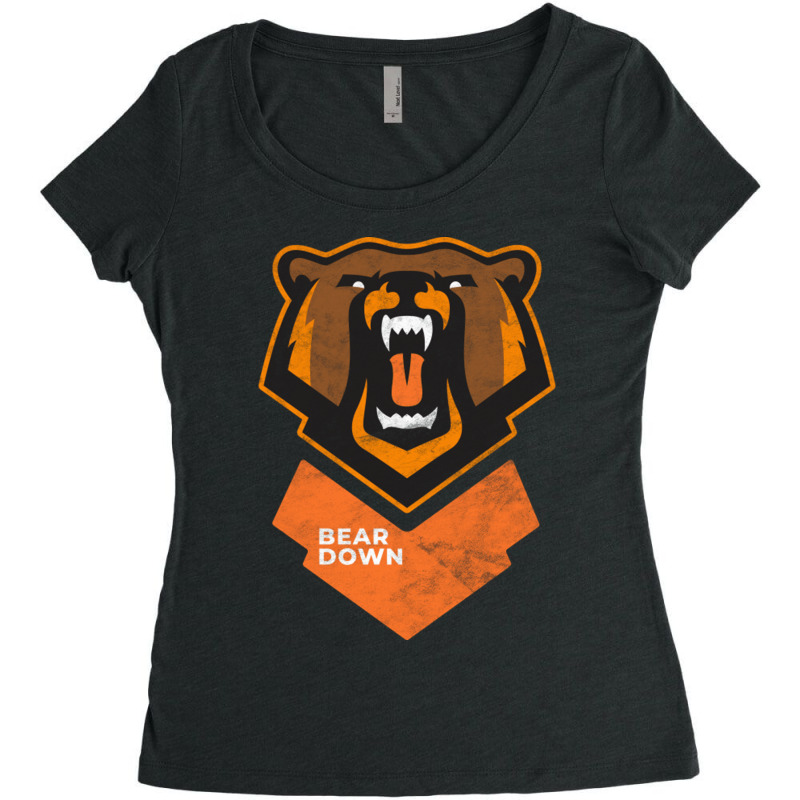 Fierce Modern Bear Down Party Tailgate Sunday Football Women's Triblend Scoop T-shirt by AgustinLimonAlvarado | Artistshot