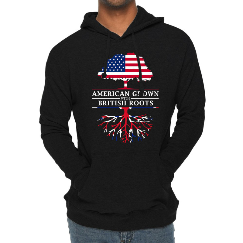 American Grown British Roots  Britain Union Jack Lightweight Hoodie | Artistshot