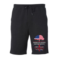 American Grown British Roots  Britain Union Jack Fleece Short | Artistshot