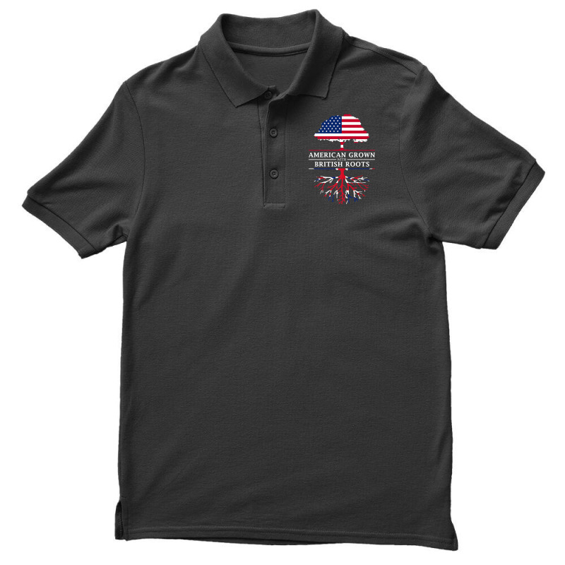 American Grown British Roots  Britain Union Jack Men's Polo Shirt | Artistshot