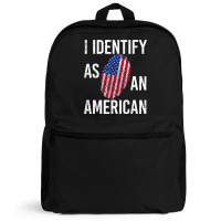 I Identify As An American   American Flag Fingerprint T Shirt Backpack | Artistshot