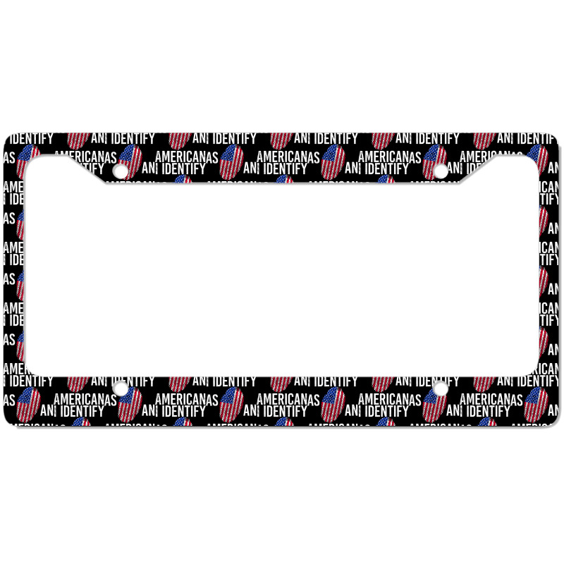 I Identify As An American   American Flag Fingerprint T Shirt License Plate Frame by mintywotm | Artistshot