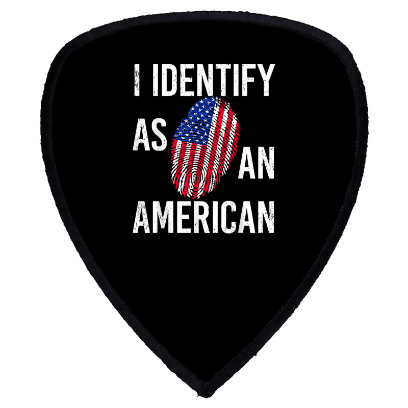 I Identify As An American   American Flag Fingerprint T Shirt Shield S Patch by mintywotm | Artistshot