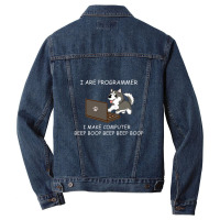 Husky - I Are Programmer I Make Computer Beep Boop T Shirt Men Denim Jacket | Artistshot