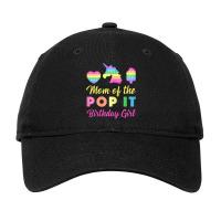 Mom Of The Pop It Birthday Girl Unicorn Heart Ice Creamt Adjustable Cap | Artistshot