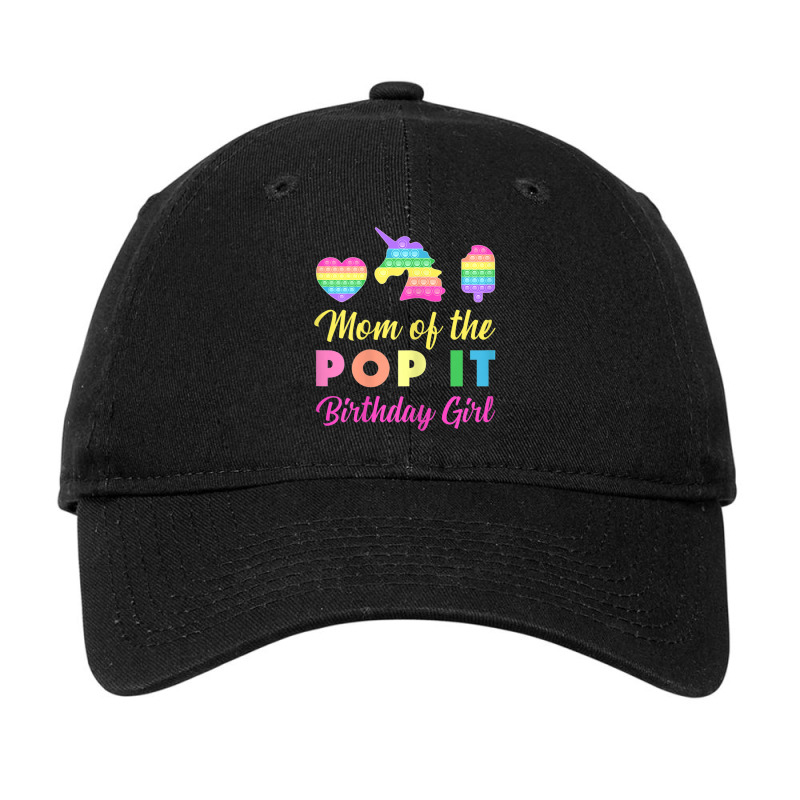 Mom Of The Pop It Birthday Girl Unicorn Heart Ice Creamt Adjustable Cap by IsabelConstance | Artistshot