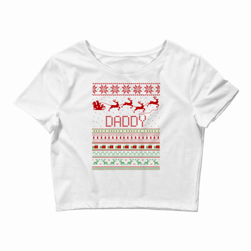 Ugly christmas sale sweater crop top