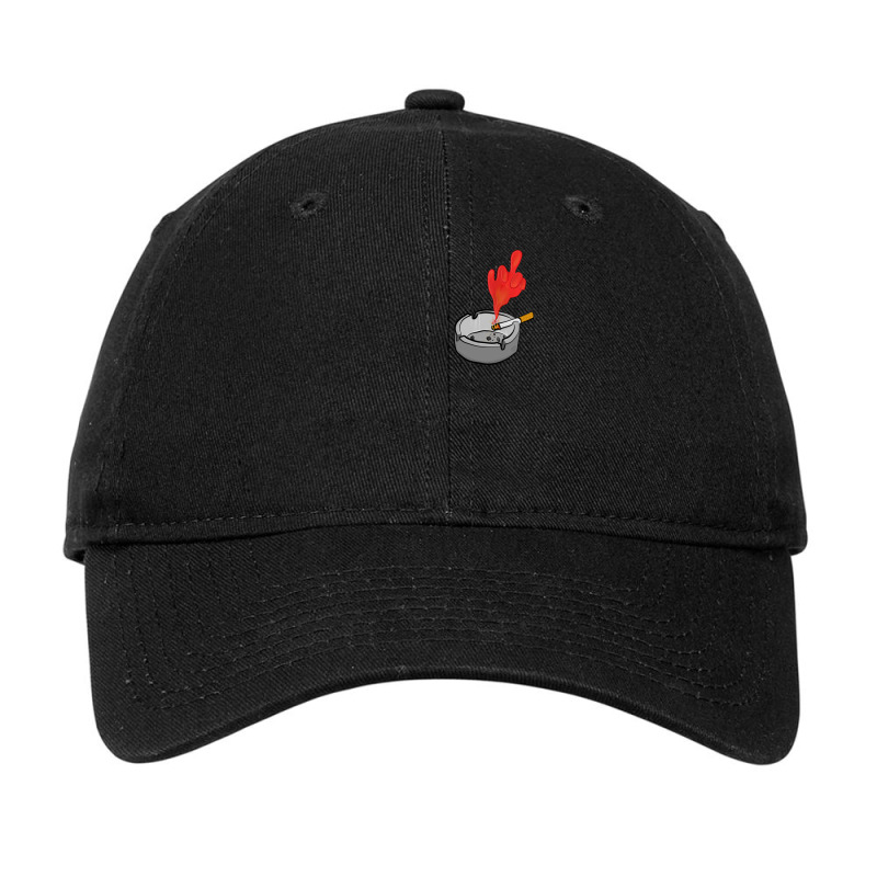 Cigarette Middle Finger Smoke Adjustable Cap | Artistshot