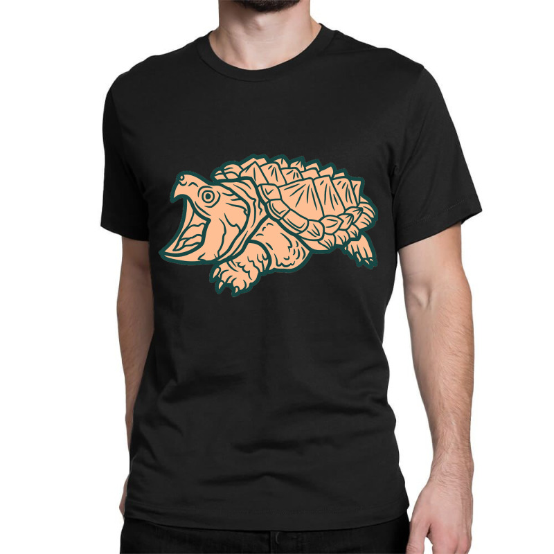 Alligator Snapping Turtle - Reptile - Wildlife - Japanese Style - Anim Classic T-shirt | Artistshot