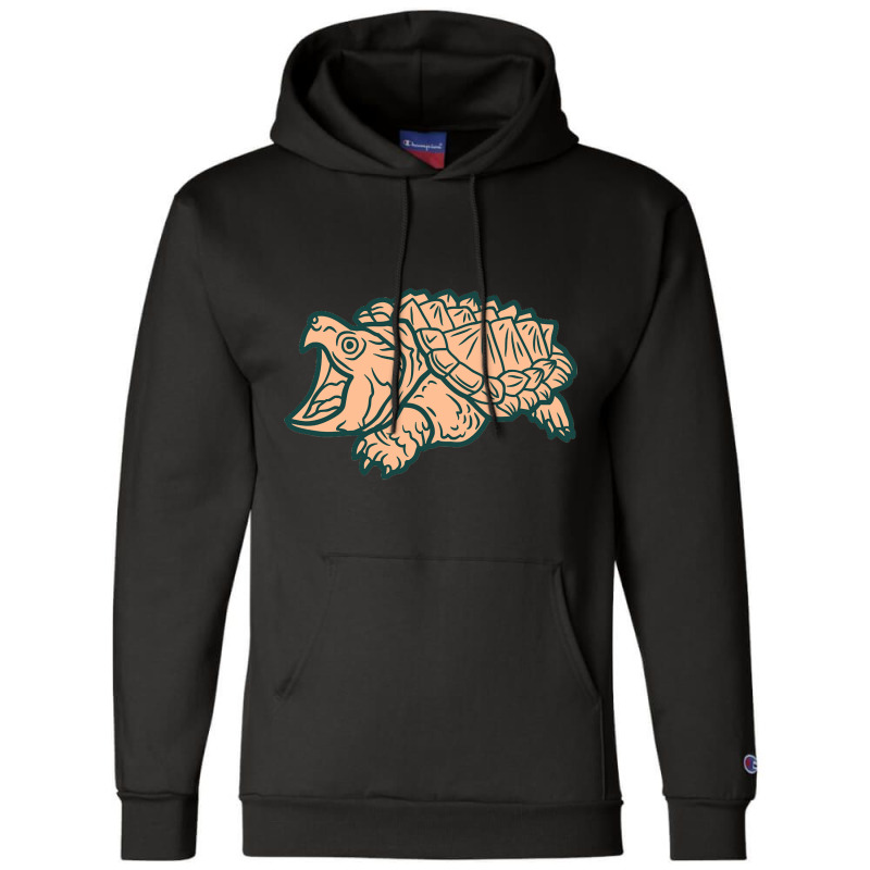 Alligator Snapping Turtle - Reptile - Wildlife - Japanese Style - Anim Champion Hoodie | Artistshot