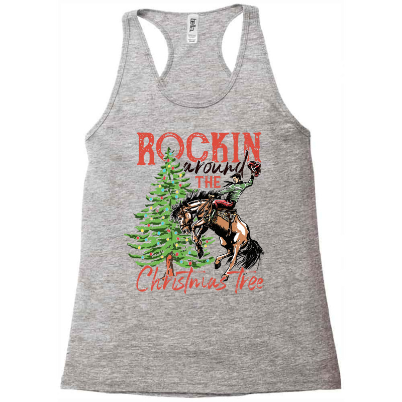 Funny Cowboy Horsing Rocking Around Christmas Tree Western Sweatshirt Racerback Tank by dennh | Artistshot