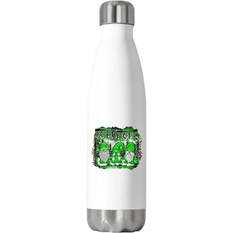 Traumatic Brain Injury Awareness Awareness - Gnome Santa Hope Christma Stainless Steel Water Bottle | Artistshot