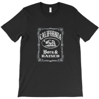 California Born Raised Distressed Vintage Look T-shirt | Artistshot