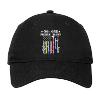 No One Fights Alone Usa Flag Veterans Army Police Ems Adjustable Cap | Artistshot