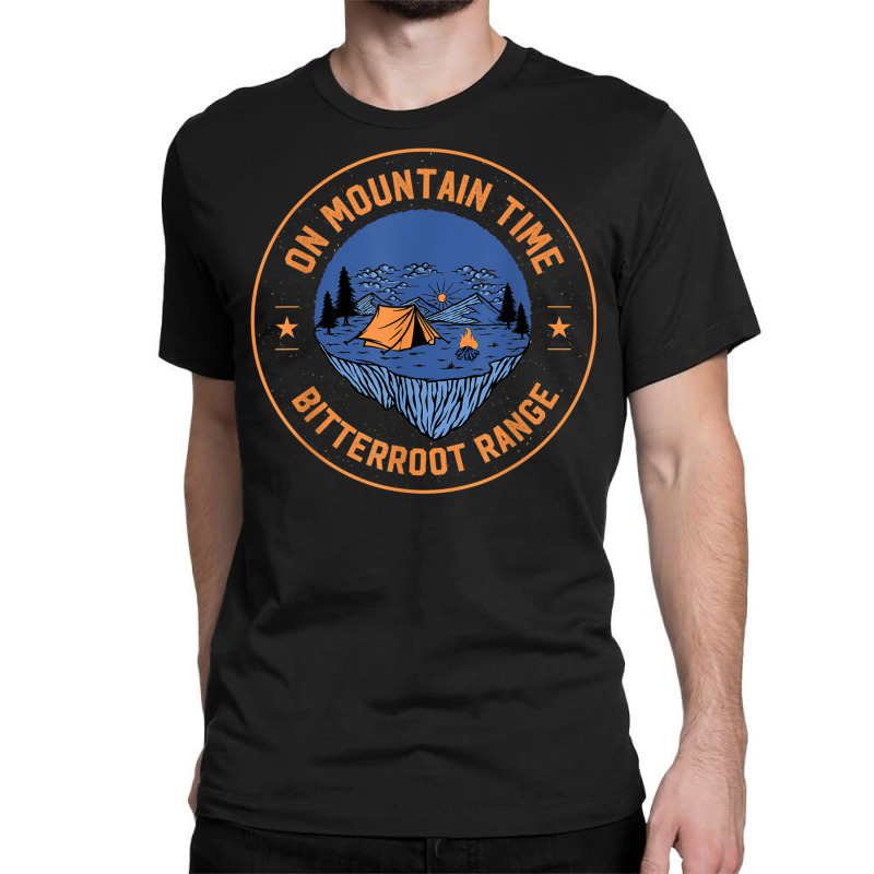 On Mountain Time Bitterroot Range Hiking Idaho Hiker Outdoor T Shirt Classic T-shirt by zaeske | Artistshot