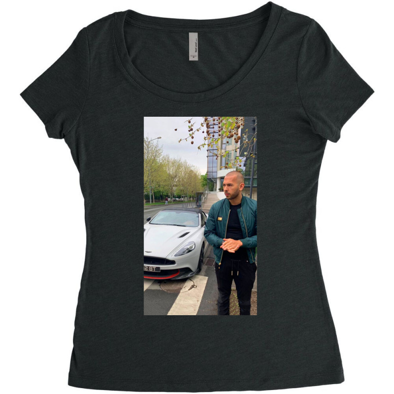 Andrew Tate  (8) Women's Triblend Scoop T-shirt by ALLENSTEPHENS | Artistshot