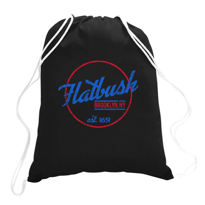 Flatbush Brooklyn Drawstring Bags | Artistshot