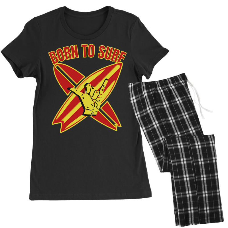 Born To Surf.gift For Surfers-0tryl Women's Pajamas Set by Inmamlil638 | Artistshot