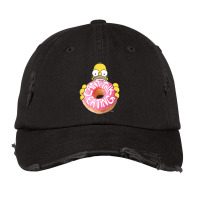 The Simpsons Homer Can't Talk Eating Donut Vintage Cap | Artistshot