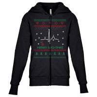 Ugly Christmas Sweater For Nurse Cardiology Medical Sweatshirt Youth Zipper Hoodie | Artistshot