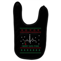 Ugly Christmas Sweater For Nurse Cardiology Medical Sweatshirt Baby Bibs | Artistshot