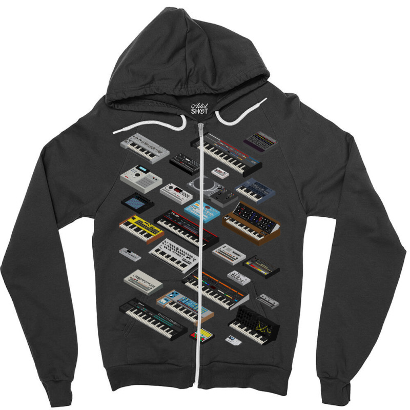 Synthesizer Fan Collection Zipper Hoodie | Artistshot