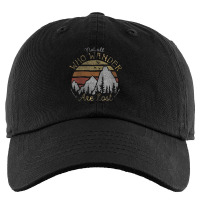 Not All Who Wander Are Lost Gradient Mountain Gold Kids Cap | Artistshot