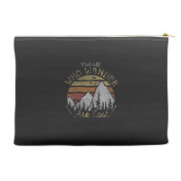 Not All Who Wander Are Lost Gradient Mountain Gold Accessory Pouches | Artistshot