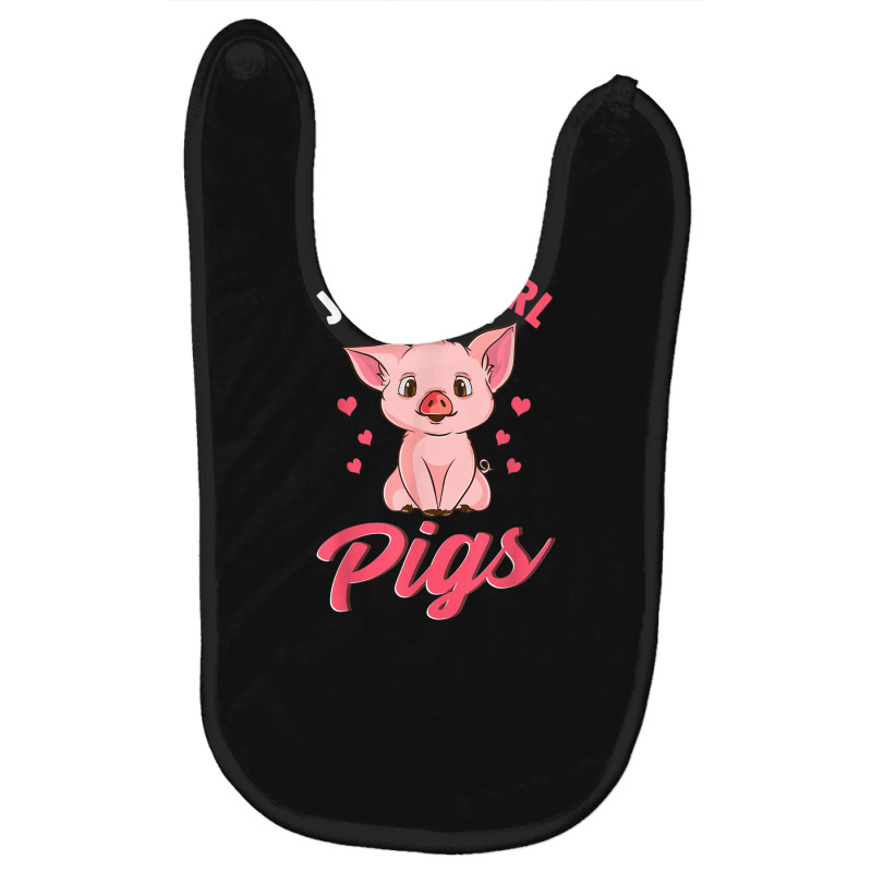 Just A Girl Who Loves Pigs Hog Lover Cute Farmer Baby Bibs | Artistshot