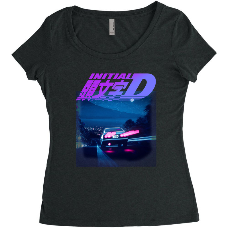 Initial D Neon Ae86 Women's Triblend Scoop T-shirt by ElenaMCartasegna | Artistshot