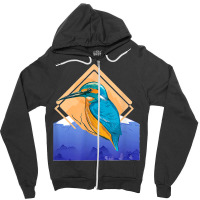 King Fisher Set Over Mountain In Spring Zipper Hoodie | Artistshot