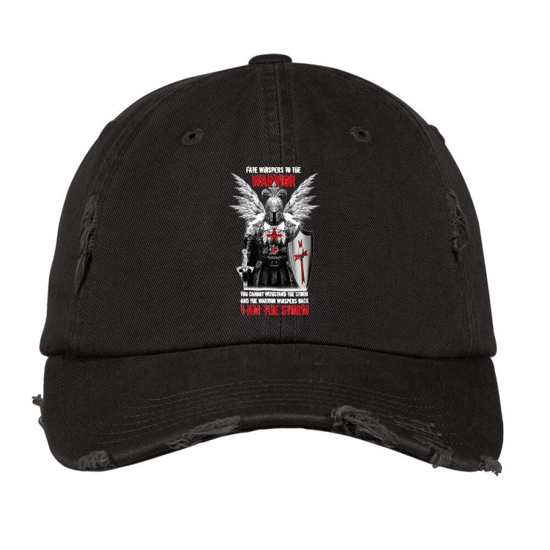 Knight Templar Fate Whispers To The Warrior Christian Belief Vintage Cap | Artistshot