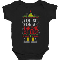 You Sit On A Throne Of Lies Funny Christmas Fake Santa Baby Bodysuit | Artistshot