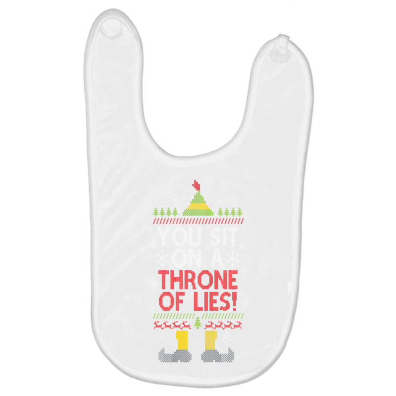 You Sit On A Throne Of Lies Funny Christmas Fake Santa Baby Bibs by behindcedar22 | Artistshot