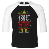 You Sit On A Throne Of Lies Funny Christmas Fake Santa Toddler 3/4 Sleeve Tee | Artistshot