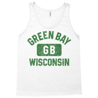 Green Bay Wisconsin Gb Gym Style Distressed Green Print Tank Top | Artistshot