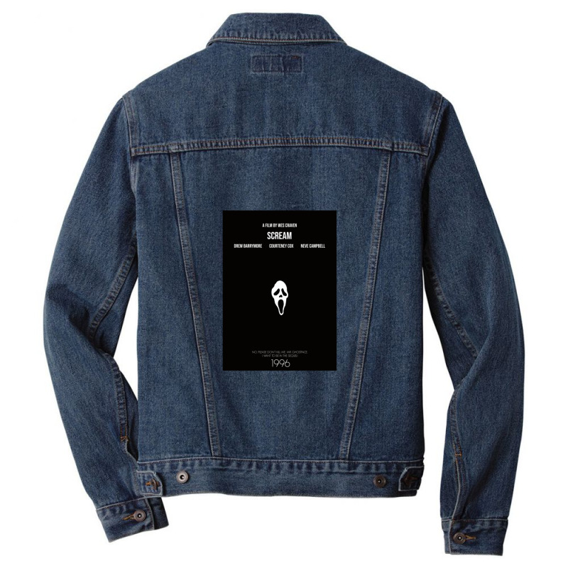 Scream Minimalist Movie Poster Men Denim Jacket | Artistshot