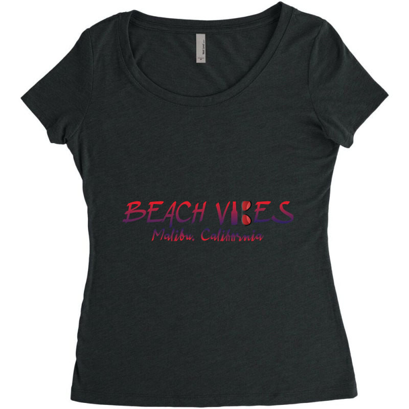 Malibu California Women's Triblend Scoop T-shirt by greggjvandervor | Artistshot