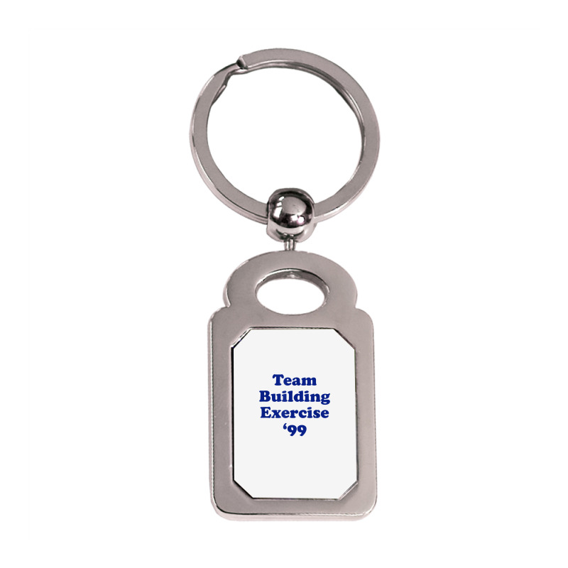 Team Building Exercise 99 Silver Rectangle Keychain | Artistshot