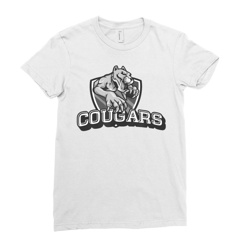 Cougars Fan Team Supporter Sports Animal Wildlife Lover Ladies Fitted T-Shirt by michaelshhot | Artistshot