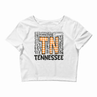 Tennessee State Flag Orange Plaid Tn Crop Top | Artistshot