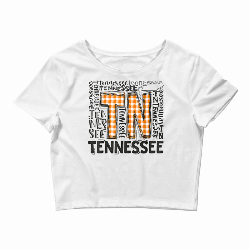 Tennessee State Flag Orange Plaid Tn Crop Top by JaronKennedy | Artistshot