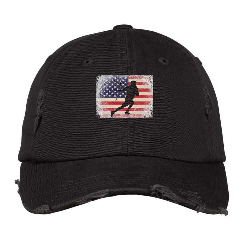 Lacrosse 4th Of July Gift American Flag Usa Ball Stick Premium Vintage Cap by JilmarM.Perez | Artistshot