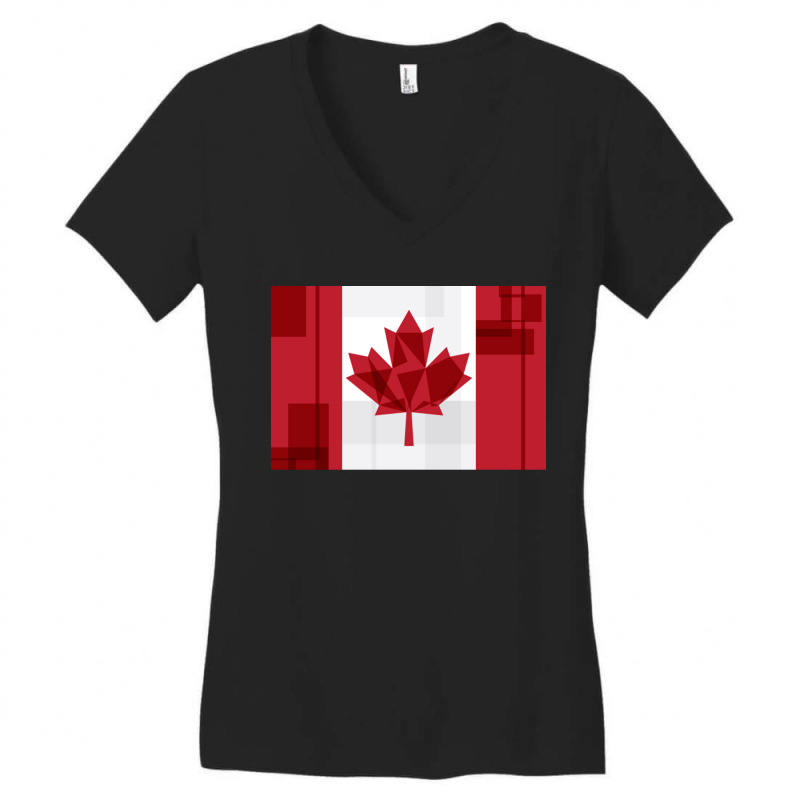 O Canada Flag Women's V-Neck T-Shirt by ekukaevelsy | Artistshot