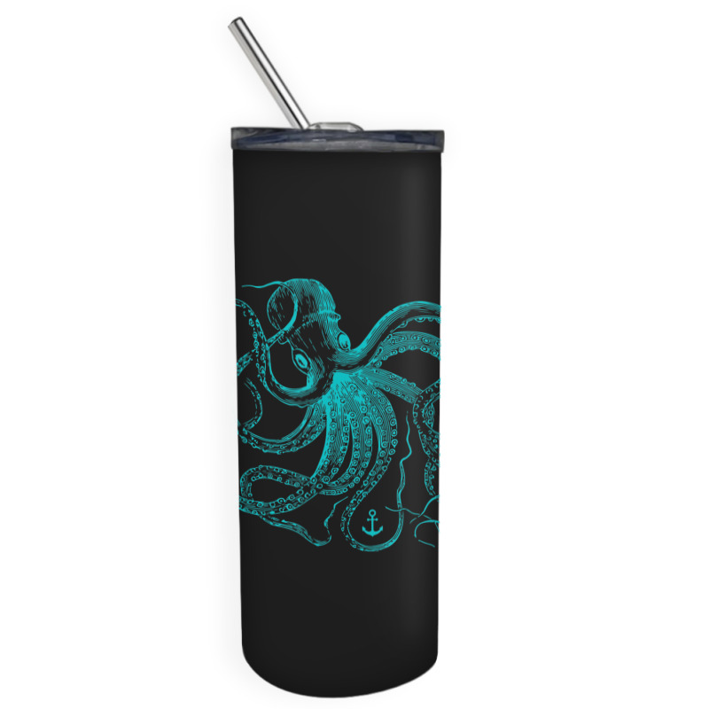 Octopus Cool Vintage Marine Biologist Ocean Sea Life 2 Skinny Tumbler | Artistshot