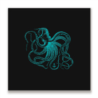 Octopus Cool Vintage Marine Biologist Ocean Sea Life 2 Metal Print Square | Artistshot