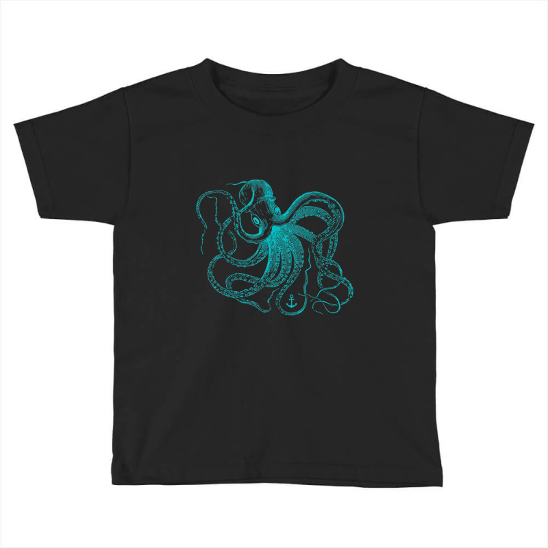 Octopus Cool Vintage Marine Biologist Ocean Sea Life 2 Toddler T-shirt | Artistshot