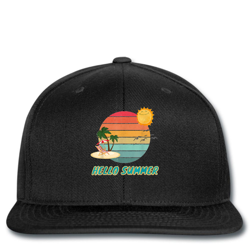 Hello Summer Vacation Palm Tree Sun Birds And Sea Printed hat by JEFFRWESSMAN | Artistshot