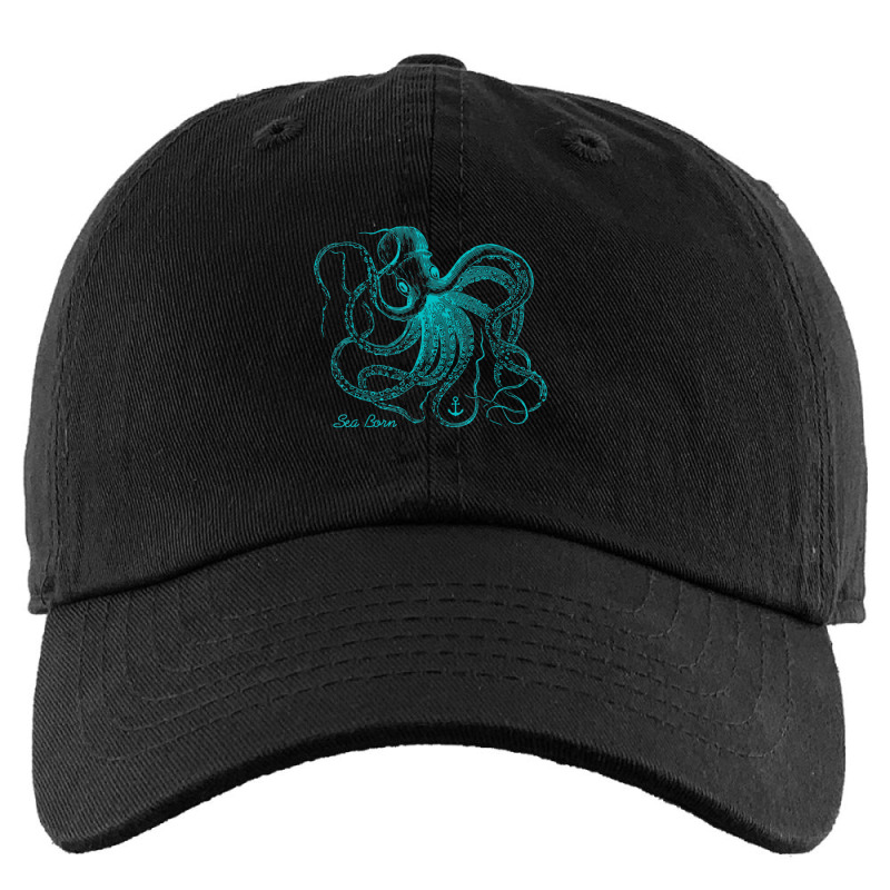 Octopus Cool Vintage Marine Biologist Ocean Sea Life 4 Kids Cap | Artistshot